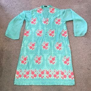 3 pc Agha Noor silk suit